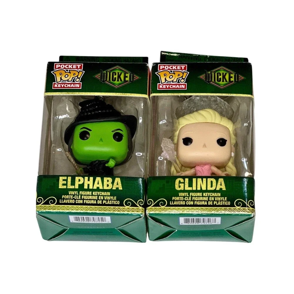 NEW Funko Pop Keychain Wicked Elphaba And Glinda Set  Fast Shippimg
